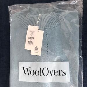 NWT Woolovers Women’s Jumper Sweater Size L “Ice Green” 100% Merino Wool